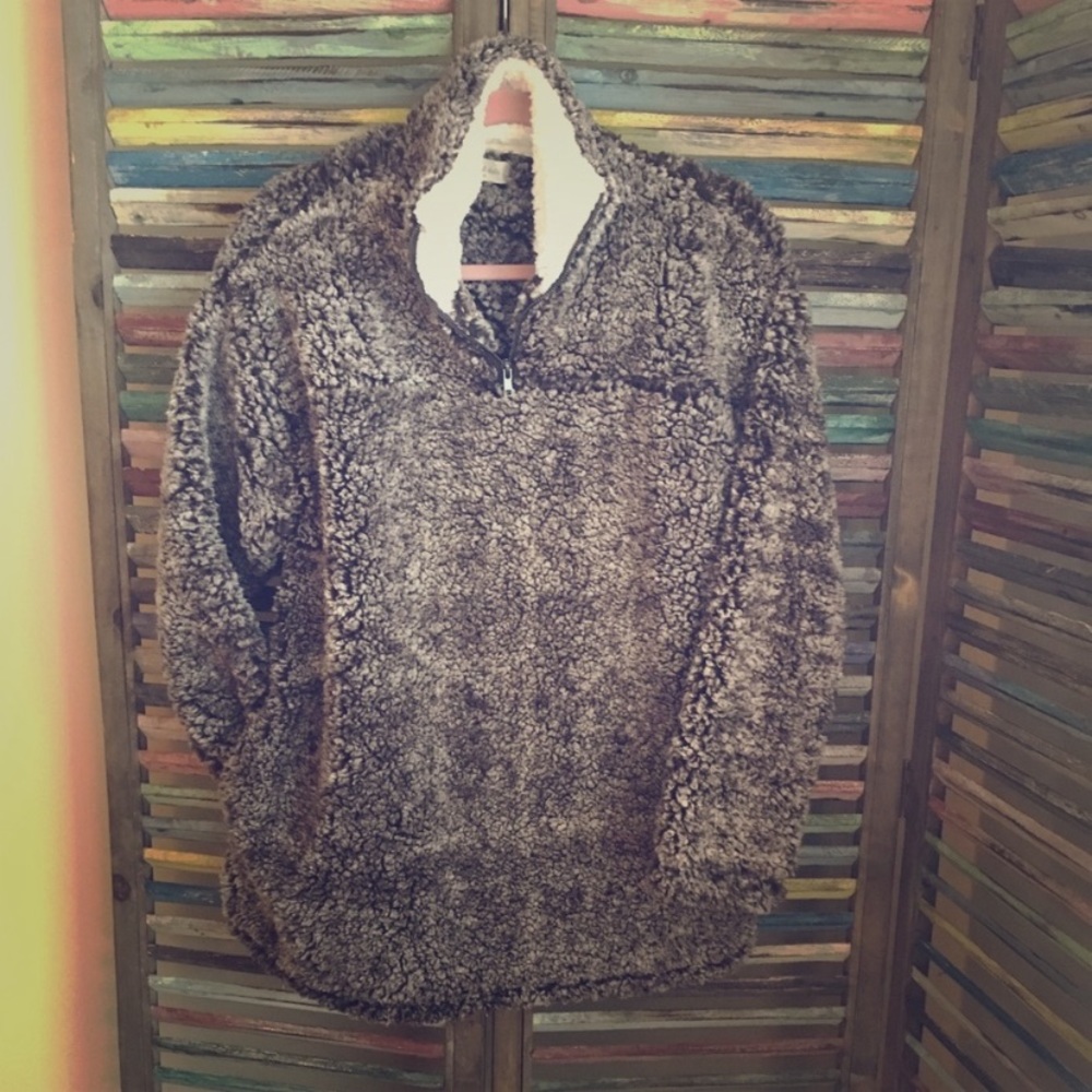 Plush pullover sweater